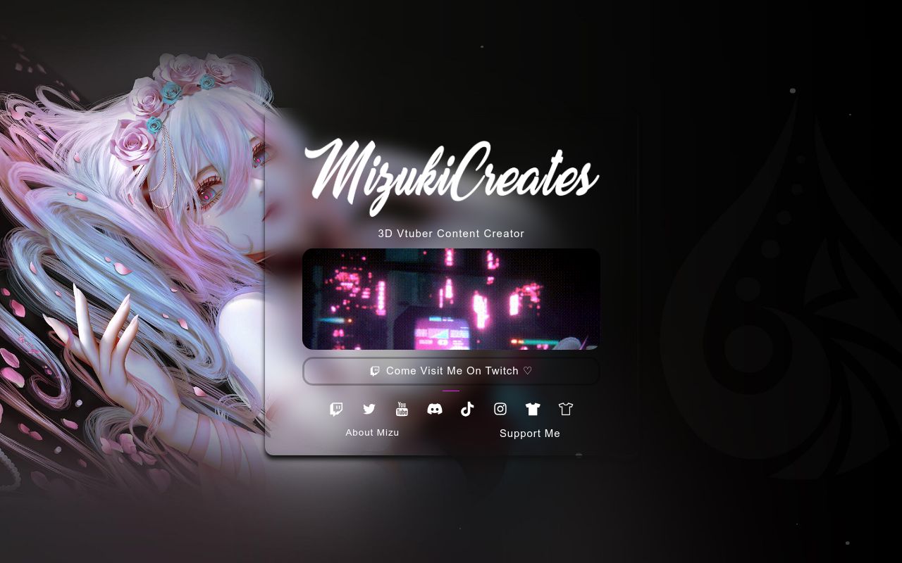 MizukiCreates Landing Page